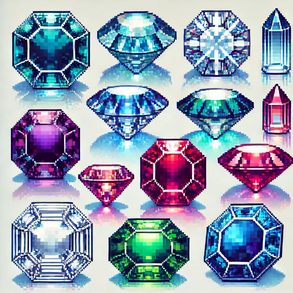 Pixel Cut Gems