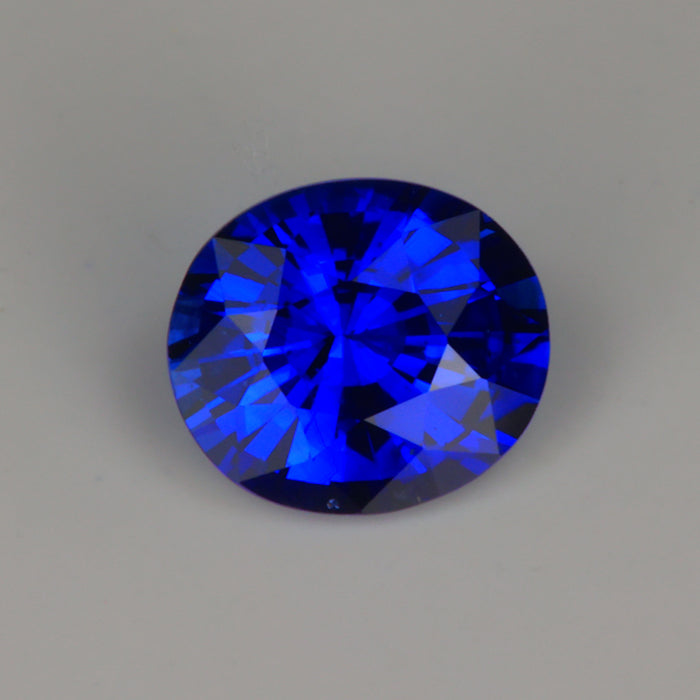 fine blue oval cut sapphire gemstone