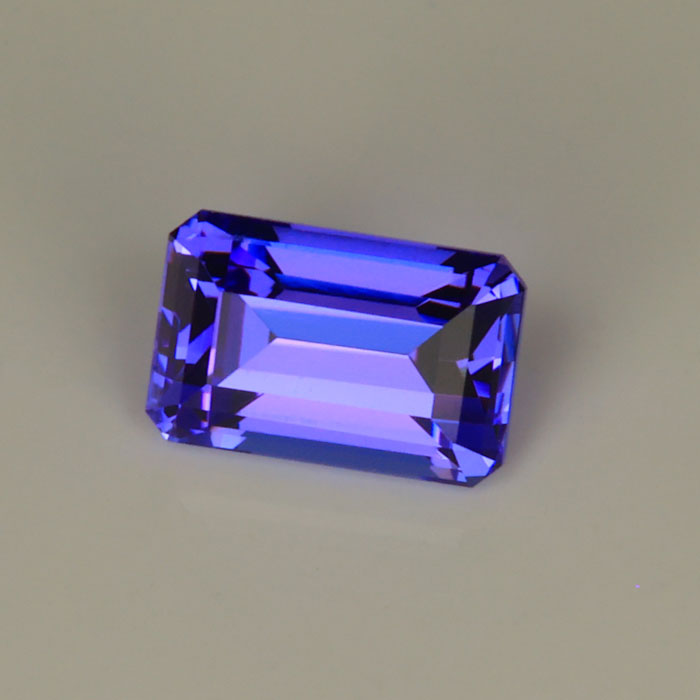 emerald cut tanzanite gemstone