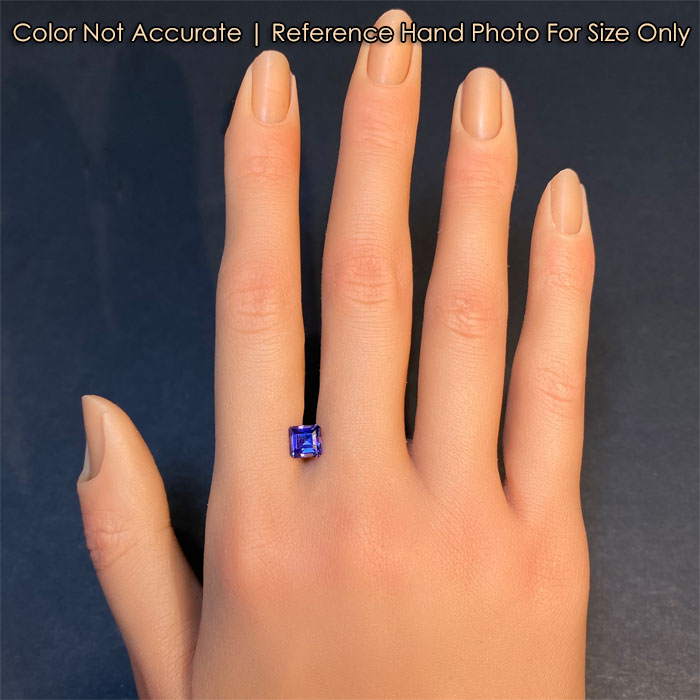 tanzanite gemstone rare gem square step cut