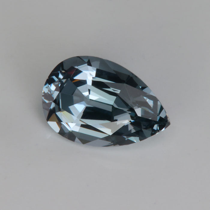greenish gray spinel gemstone pear shape 
