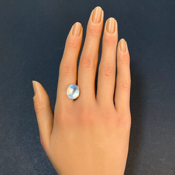 Oval Cabochon Cut Rainbow Moonstone 11.88 Carats