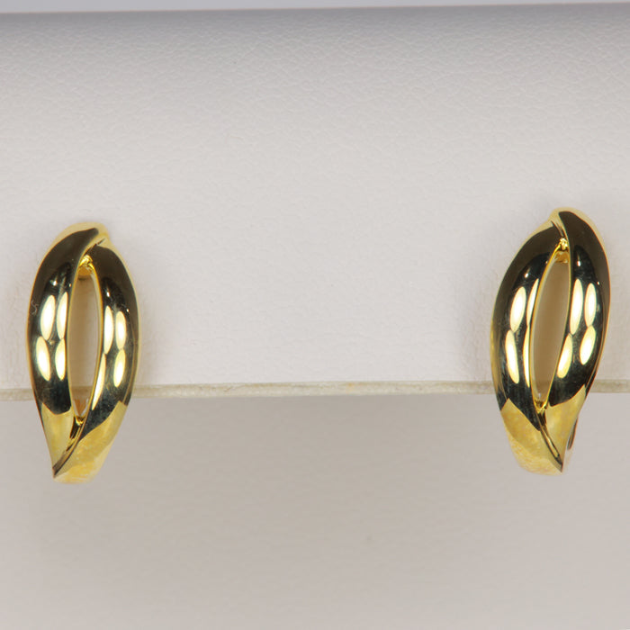 yellow gold hoops two strand