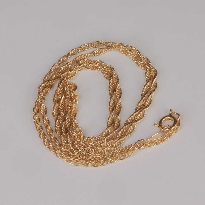 yellow gold rope chain