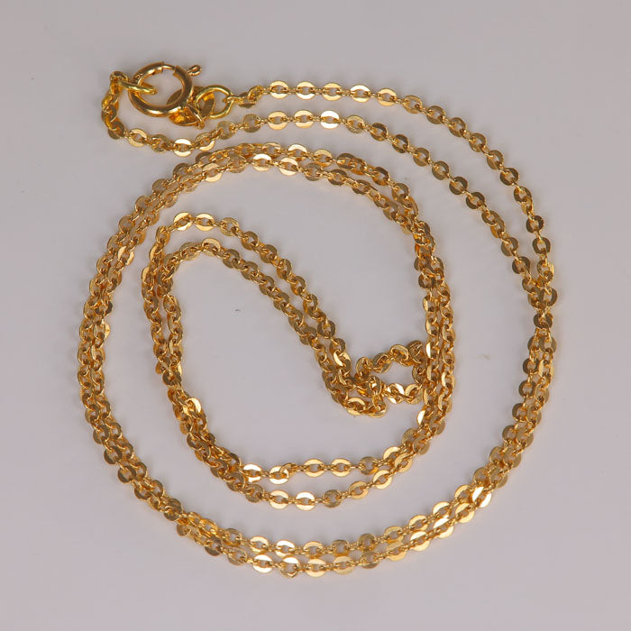 yellow gold cable link chain 