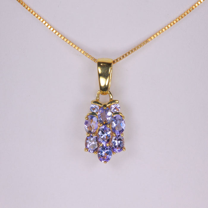 yellow gold tanzanite pendant