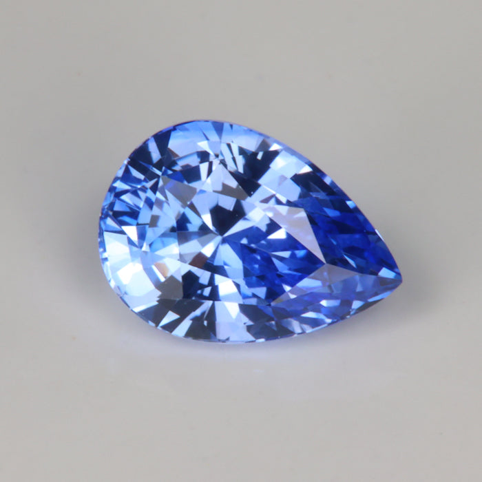 violet blue sapphire pear shape brilliant rare gemstone