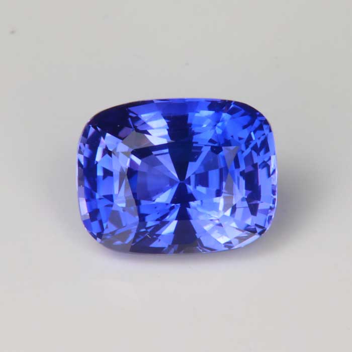 antique cushion cut violet blue sapphire gemstone