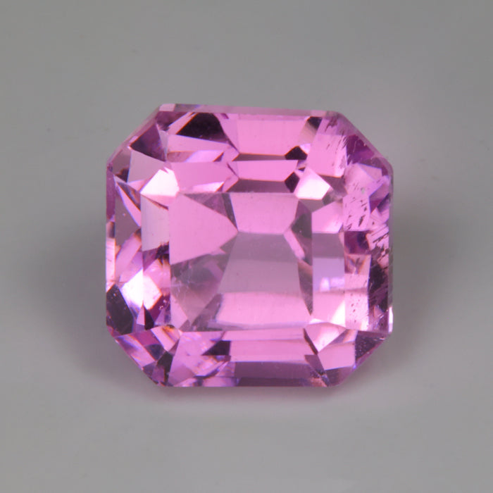 kunzite gemstone square step cut