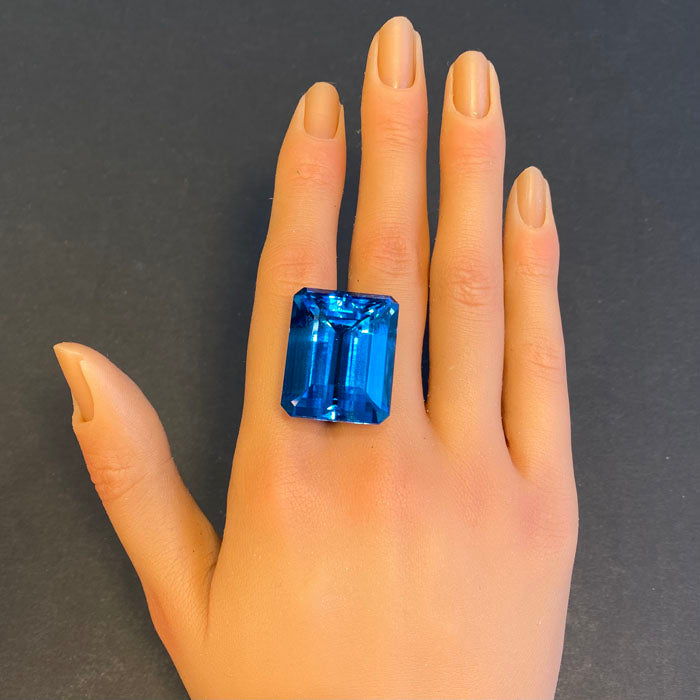 large super blue topaz gem