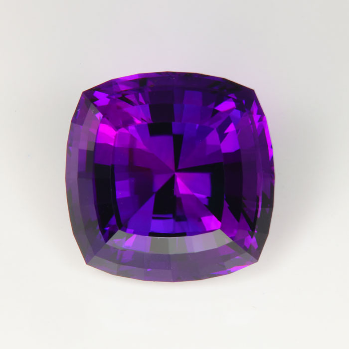 square cushion cut purple color amethyst gemstone