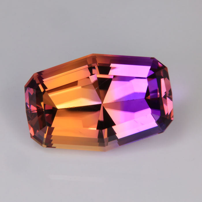 gold purple ametrine gemstone antique cushion 