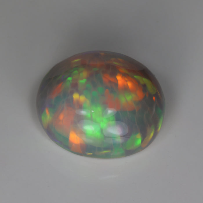 oval cabochon black opal gem