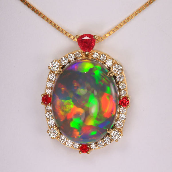 Black opal pendant store