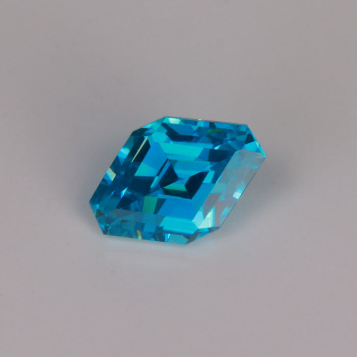 intense bluish green blue zircon gemstone 