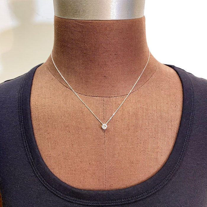 white gold and diamond necklace size