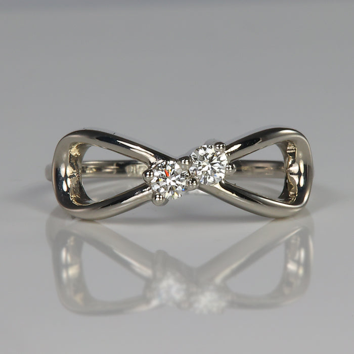 platinum and diamond infinity band ring