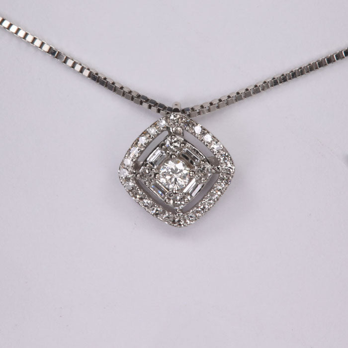 white gold and diamond pendant