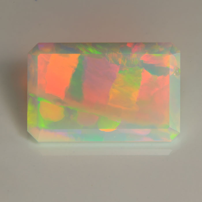 Ethiopian Opal Gemstone Emerald Cut