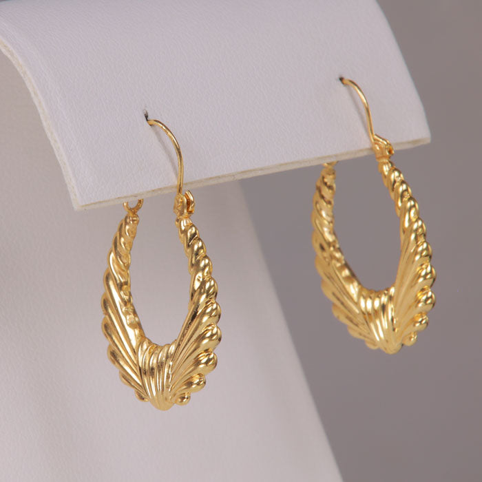 knocker style gold hoops