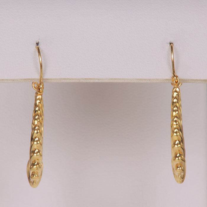 yellow gold earrings hoops doorknocker