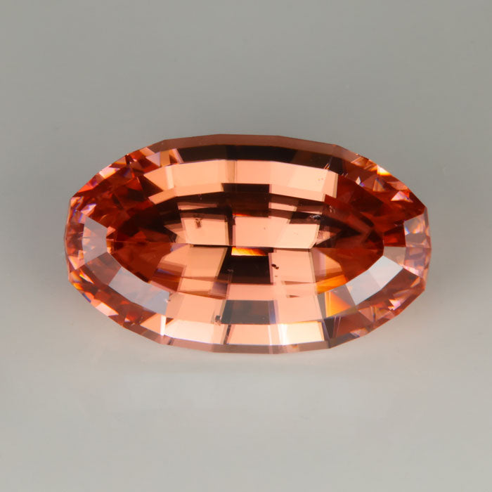 oval cut pink orange red imperial zircon gemstone 