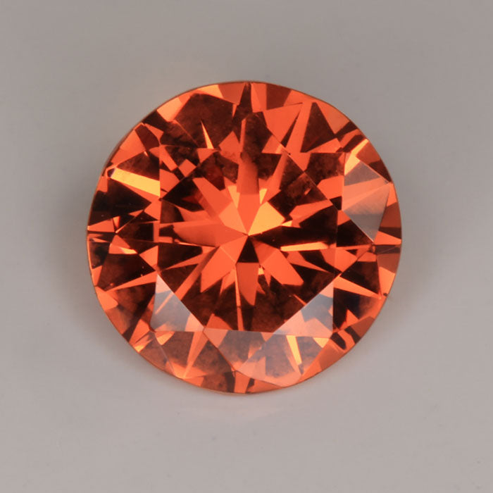 Round Brilliant Malaya Garnet