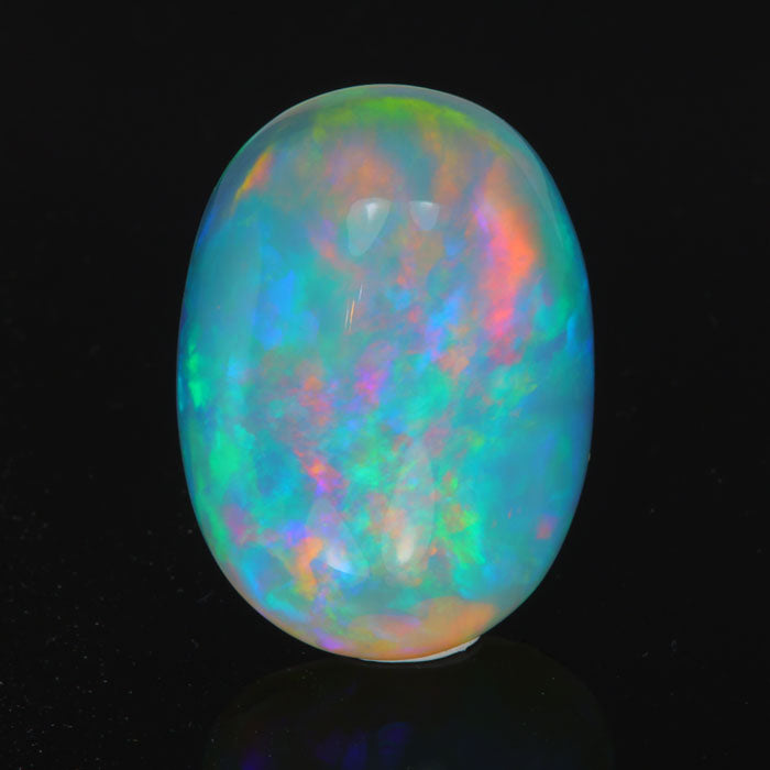 2.50 newest Cts Size Rainbow brilliant Natural Ethiopian Opal Pear Cabochon( 9x15x4 MM) for jewellery(CRACK)