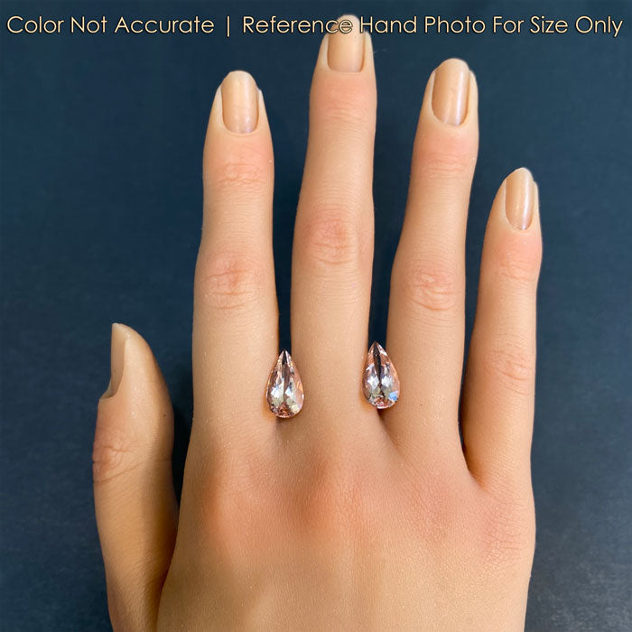 peach morganite gemstones pear shape brilliant 