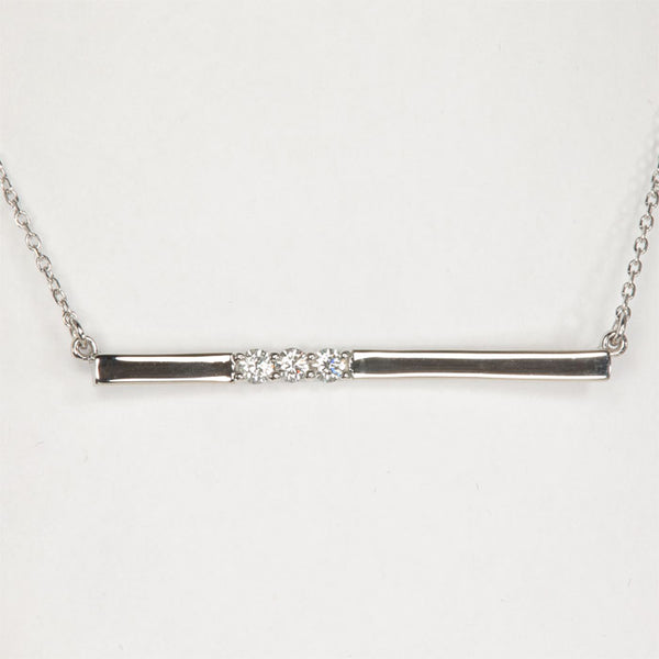 Platinum bar necklace store