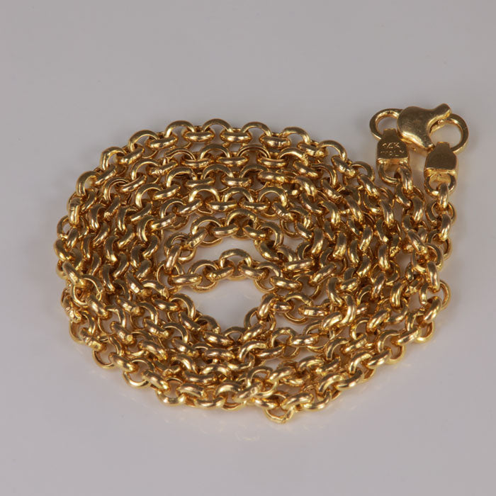 yellow gold rolo chain 