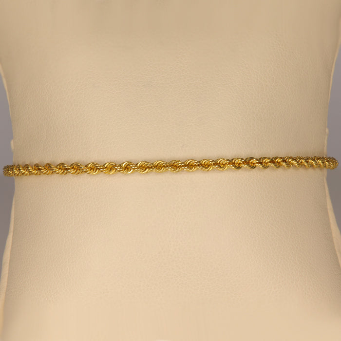 yellow gold estate bracelet rope chain link