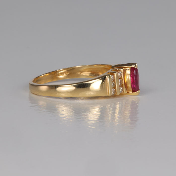 estate ring ruby and diamonds