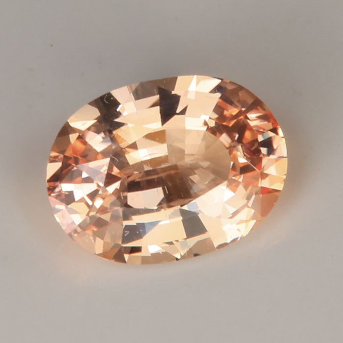 peach sapphire oval cut gemstone