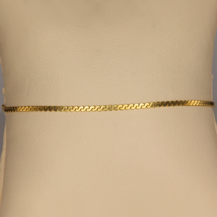 Yellow Gold Serpentine Bracelet