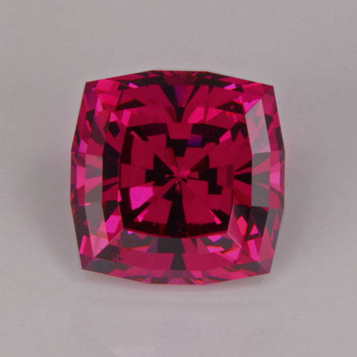 square cushion cut purplish red garnet