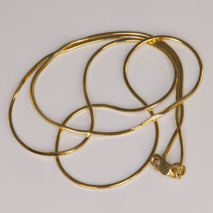 14K Yellow Gold Squared Snake Chain 18