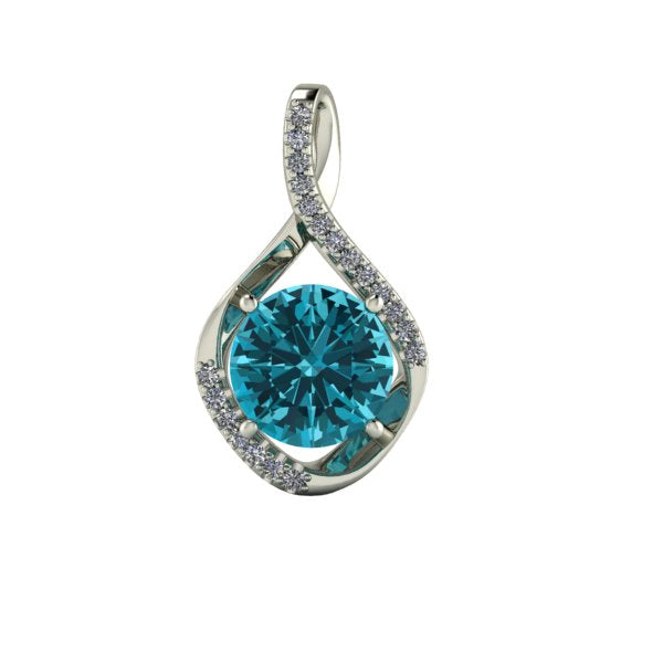 TC Blue Zircon Pendant