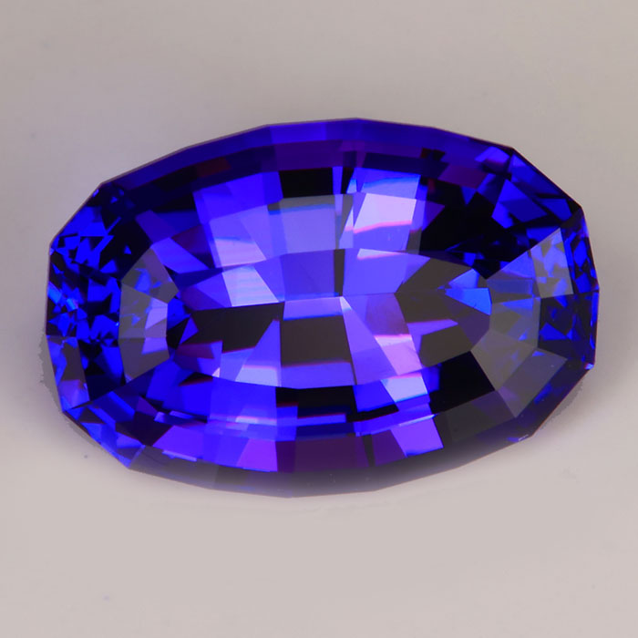 Fine Precision faceted oval tanzanite gemstone from tanzania