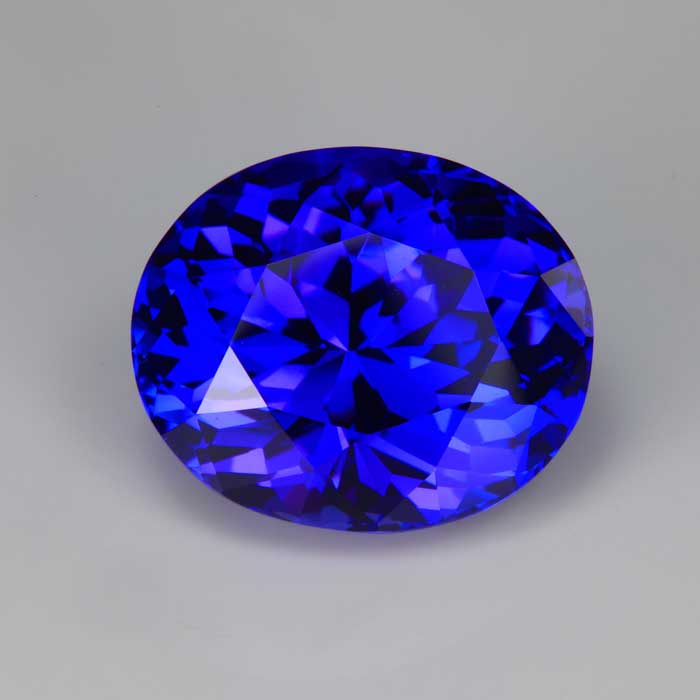 oval cut violet blue tanzanite gemstone large beautiful