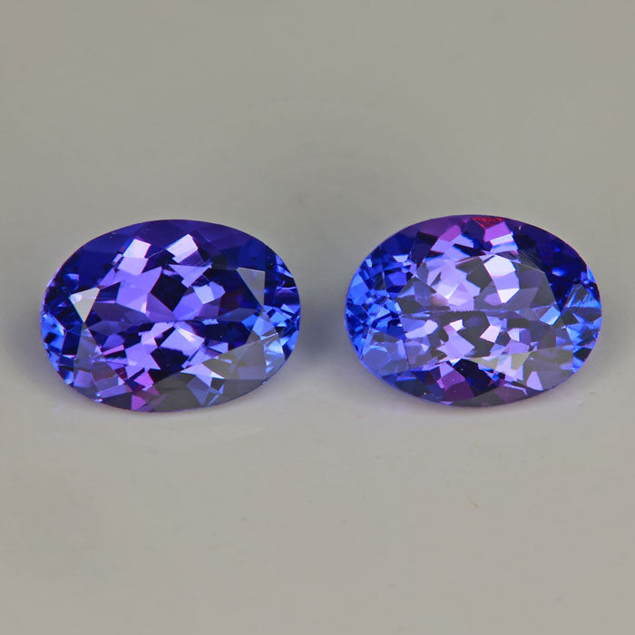 Tanzanite Oval Pair 2 carats total weight