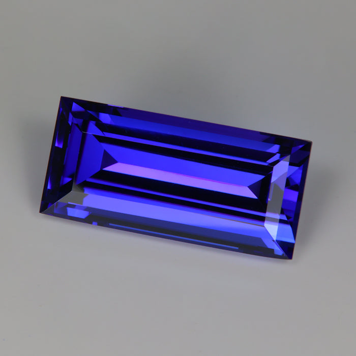 emerald cut baguette tanzanite gemstone