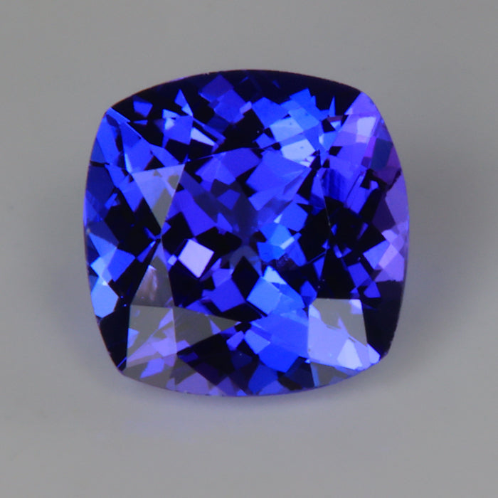 square cushion cut tanzanite gemstone