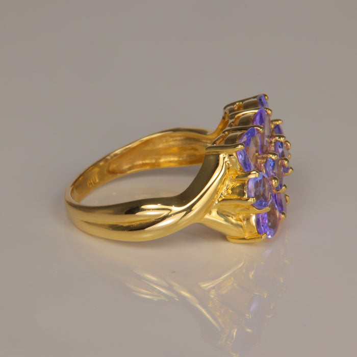 yellow gold tanzanite ring