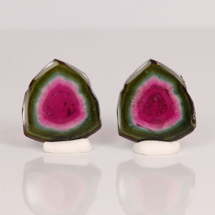 Watermelon tourmaline slice deals pair