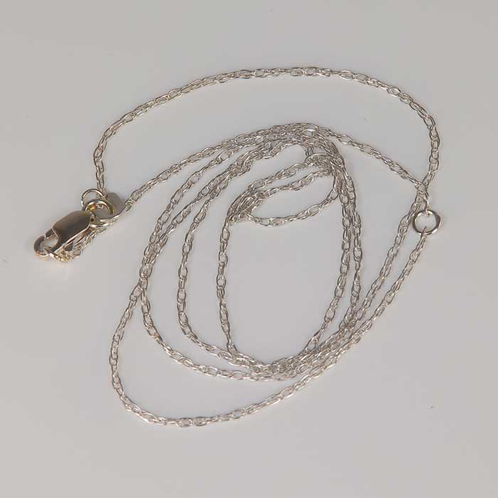 white gold cable rope link chain adjustable