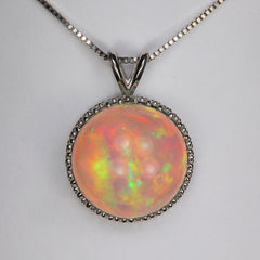 Owyhee Opal 25 store carats - cabochon pendant natural stone - USA // BU48