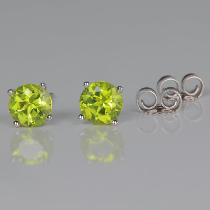 Peridot Stud Earrings 1.02 Carats