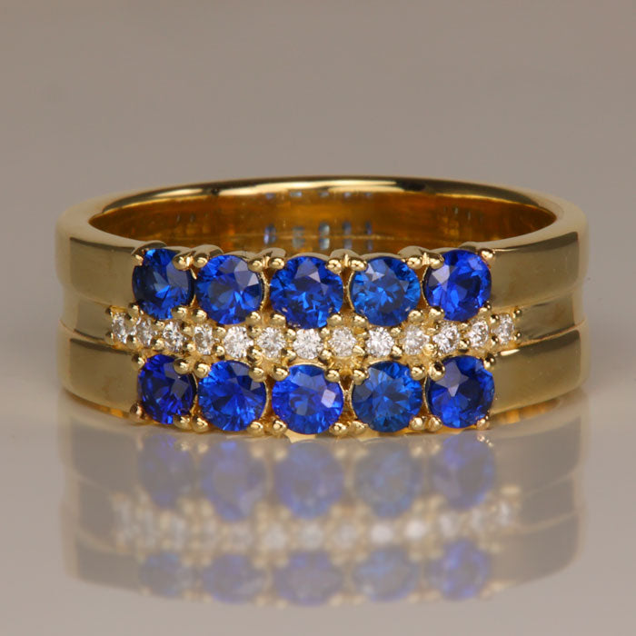 Dainty Sapphire Gold Finger Ring