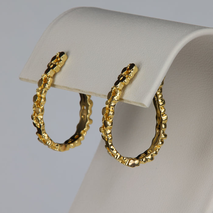 yellow gold hoop earrings